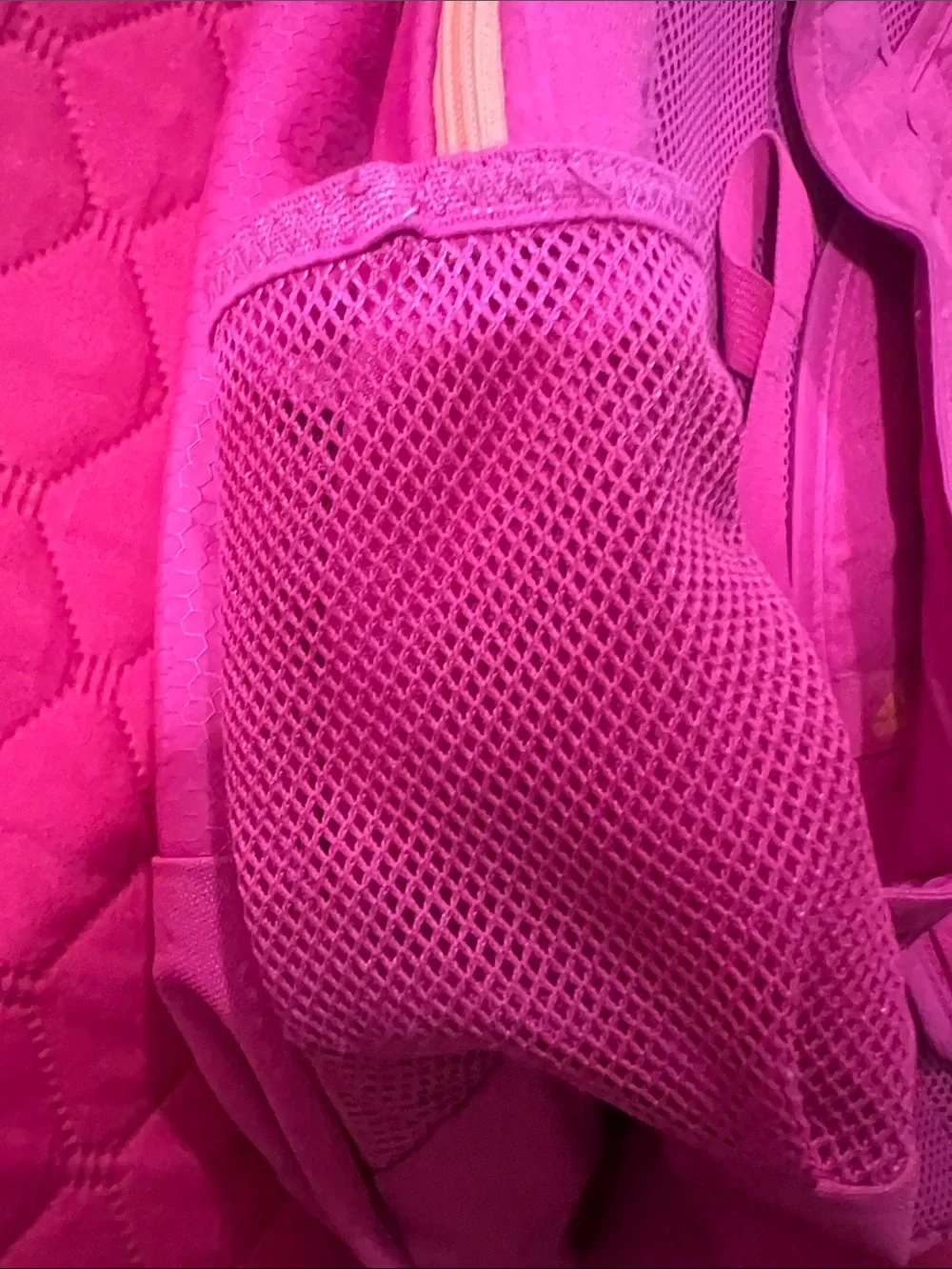 adidas Hot Pink Backpack with Orange Trim